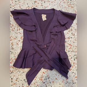 Anthropology wrap Royal top